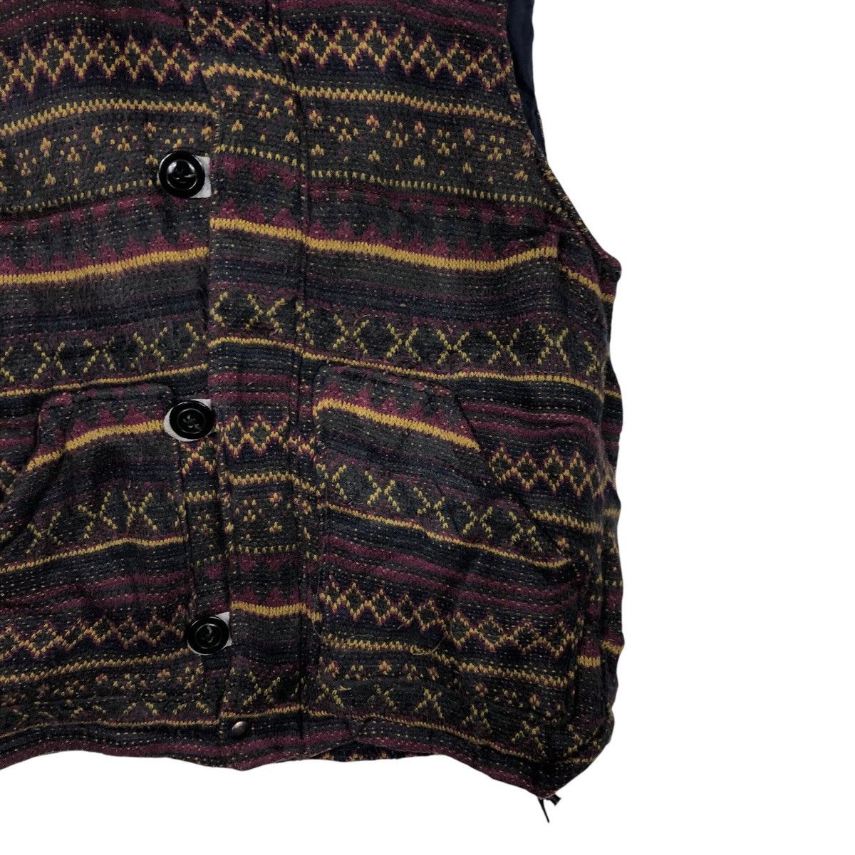 45rpm 📌Vintage Wool Vest Jacket Hoodie Create Barefoot Striped Size US M / EU 48-50 / 2 - 6 Thumbnail