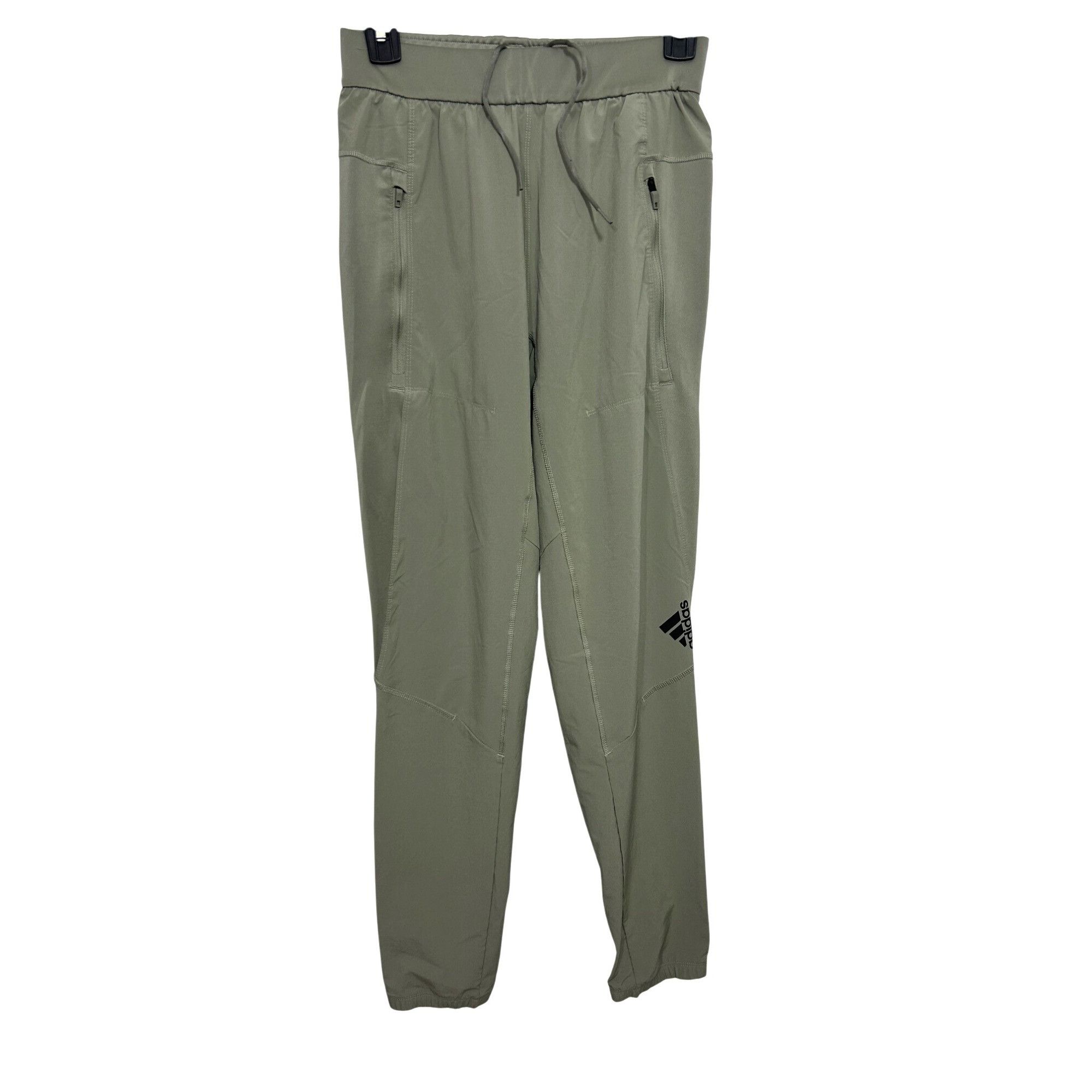 Adidas Adidas Womens Joggers S Sage Green Logo AEROREADY Drawstring Size 25" / US 0 / IT 36 - 2 Thumbnail