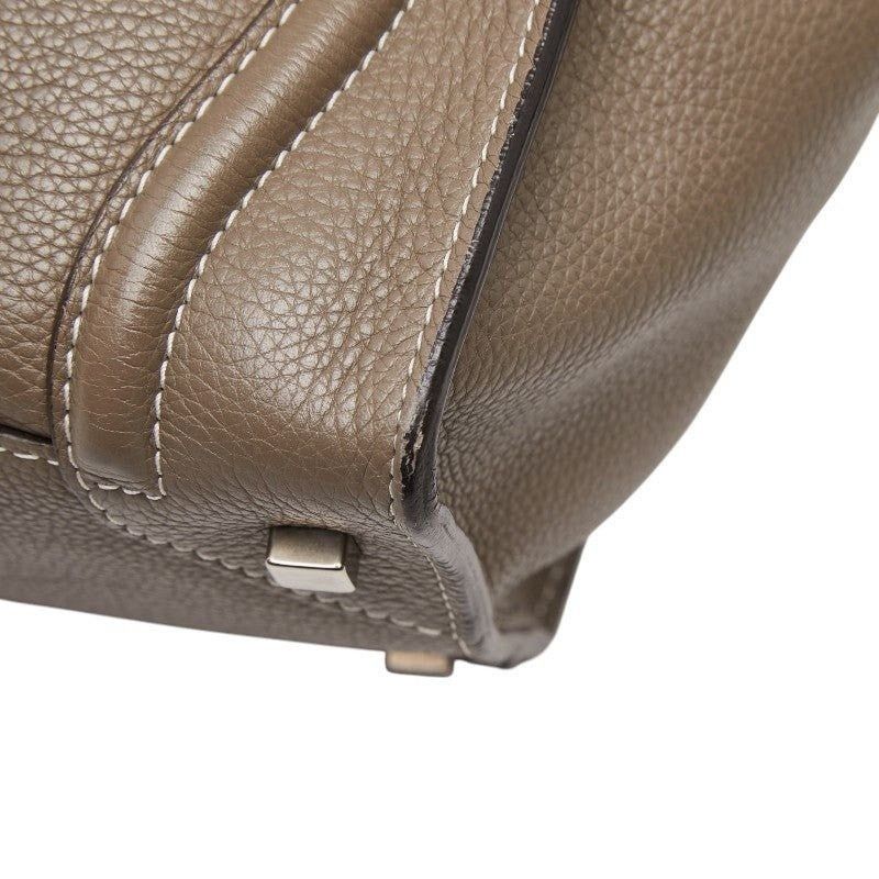 Celine Celine Leather Luggage Medium Handbag Gray Size ONE SIZE - 8 Thumbnail