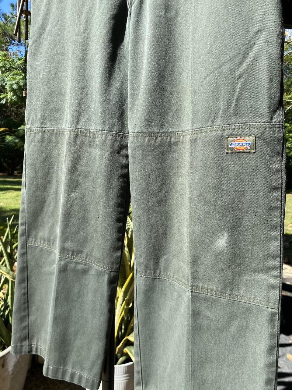 Dickies Vintage 90s Olive Green Dickies Double Knee Work Pants 32x34 Size US 32 / EU 48 - 3 Thumbnail