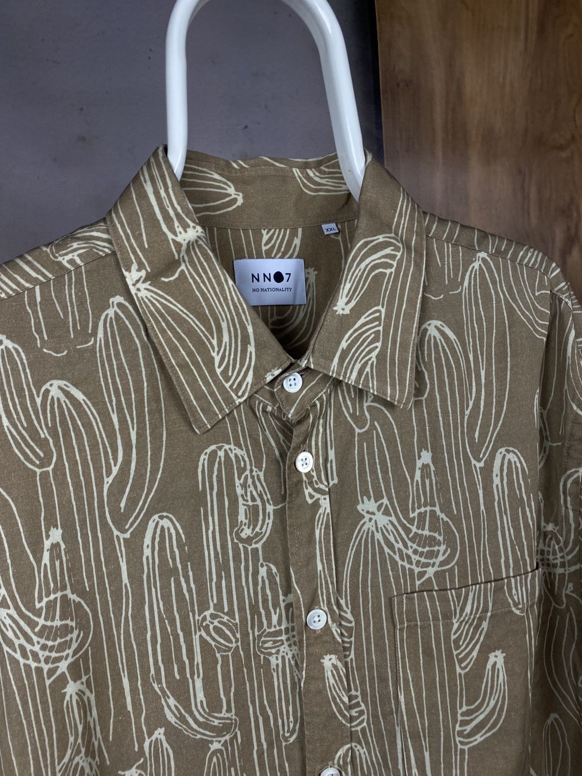 NN07 🏜️Shirt Short Sleeve NN.07 Oversized Fit Nougat Print Tee🏜️ Size US XXL / EU 58 / 5 - 2 Thumbnail