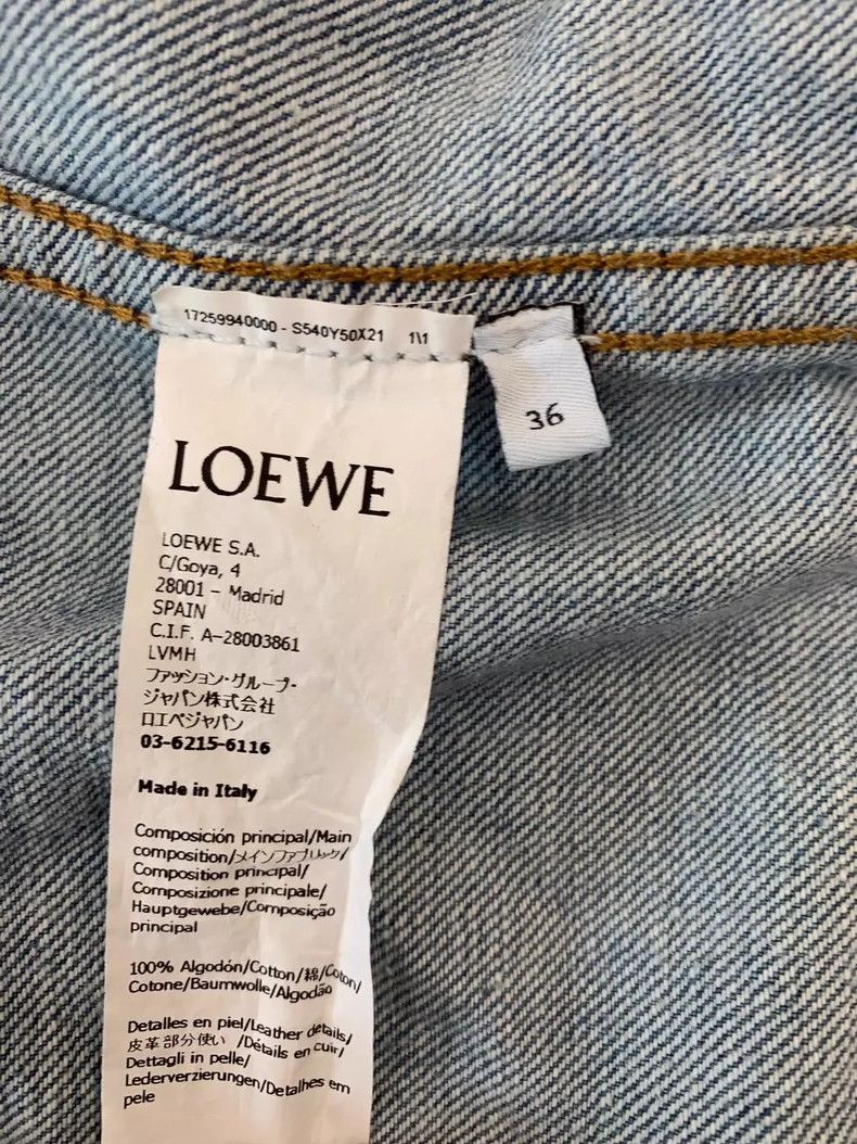 Loewe loewe Cropped panelled denim jacket 2506-Nextarrow Size XS / US 0-2 / IT 36-38 - 6 Thumbnail
