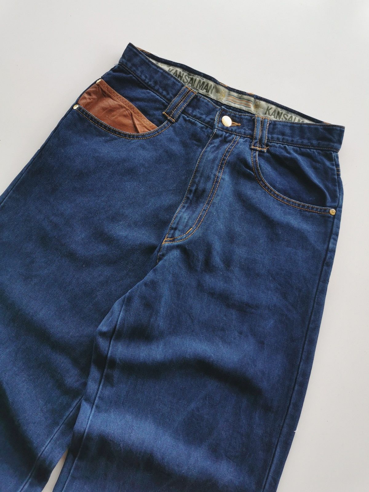Kansai Yamamoto Vintage Kansai Man Embroidery Logo Jeans ( Size 28x43.5 ) Size US 28 / EU 44 - 8 Thumbnail