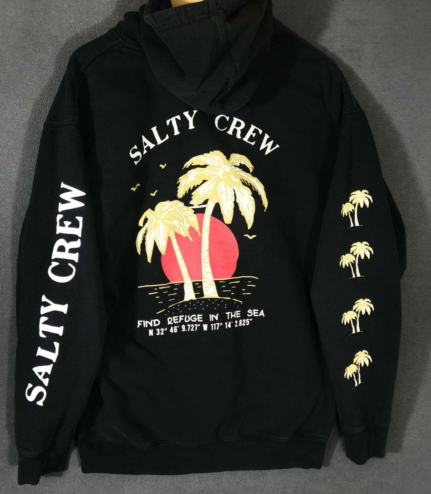 Other Salty Crew Hoodie Black Palm Tree Sunset Graphic Size L#4 Size US L / EU 52-54 / 3 - 2 Thumbnail