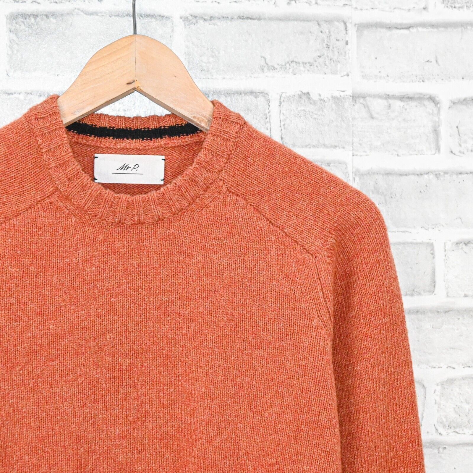 Porter Mr P. Mr Porter Mélange Shetland Wool Sweater Crew orange Size US S / EU 44-46 / 1 - 9 Thumbnail
