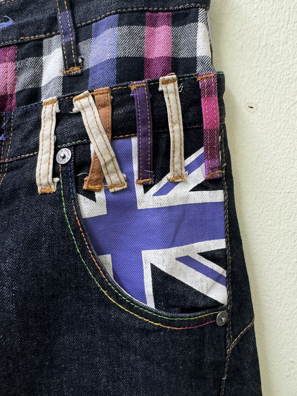 Japanese Brand × Vintage Vintage Nylaus Double Waist Denim Pants Size US 31 - 4 Thumbnail