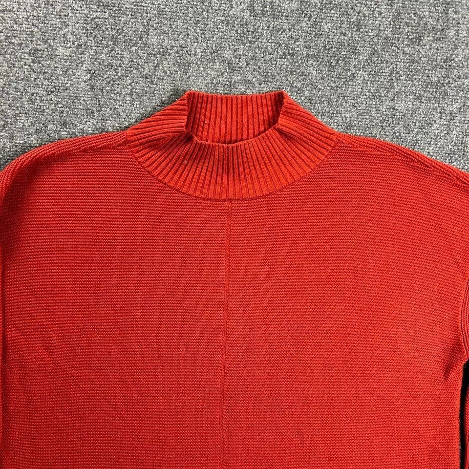 Talbots Talbots Sweater Womens 2X Red Mock Neck Tunic Casual Rayon Size XXL / US 16-18 / IT 52-54 - 2 Thumbnail