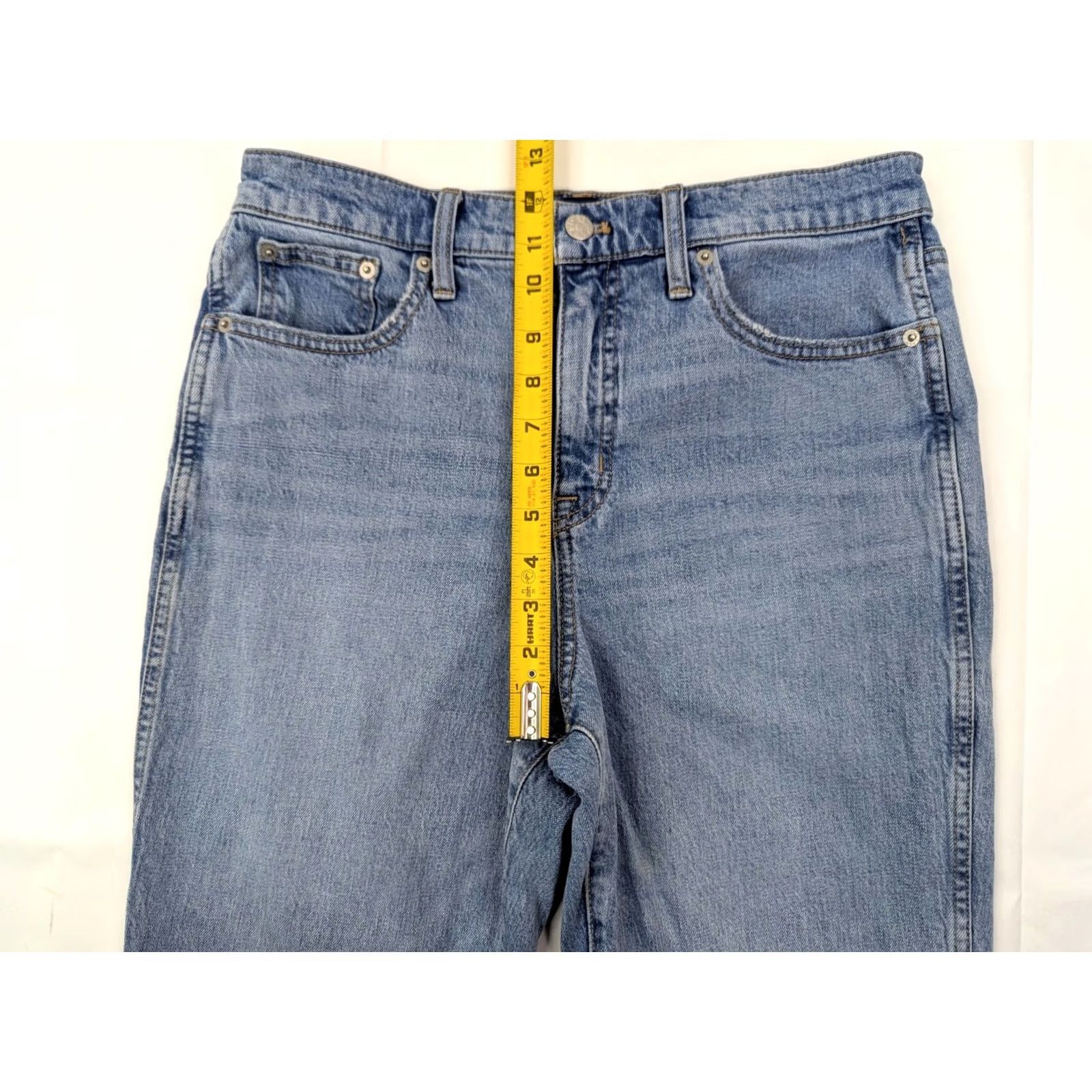J.Crew J.CREW Classic High Rise Jeans Women Light Wash 30x28 Button Zip Stretch Straight Vintage: No 11/30 34 Regular Jeans Womens Size 24" / US 00 / IT 34 - 5 Thumbnail