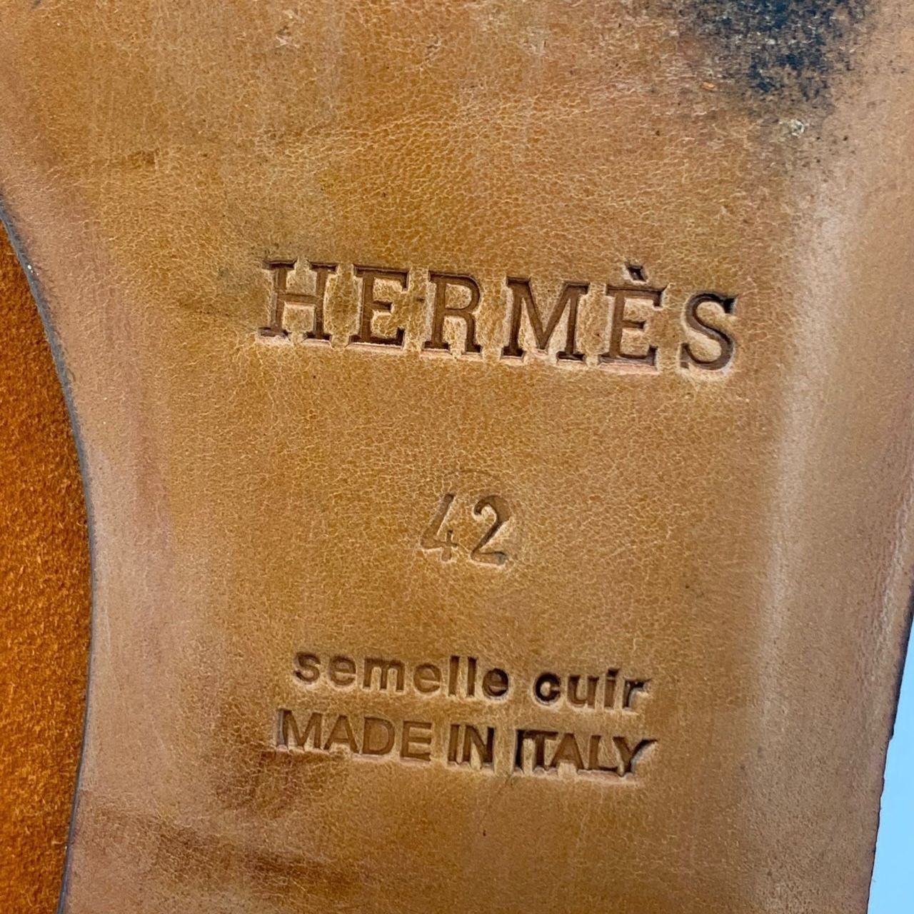 Hermes Hermès Mens Orange Suede Tassel Loafers Size 42 Size US 9 / EU 42 - 6 Thumbnail