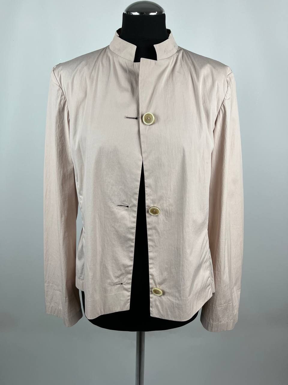 Jil Sander JIL SANDER Beige-Pink Cotton Minimalist Blazer Jacket Size XS / US 0-2 / IT 36-38 - 2 Thumbnail