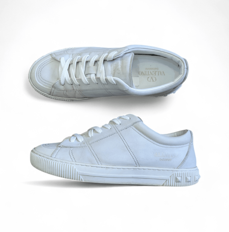 Valentino VALENTINO GARAVANI Low Leather Sneakers Trainers Size US 8 / EU 41 - 9 Thumbnail