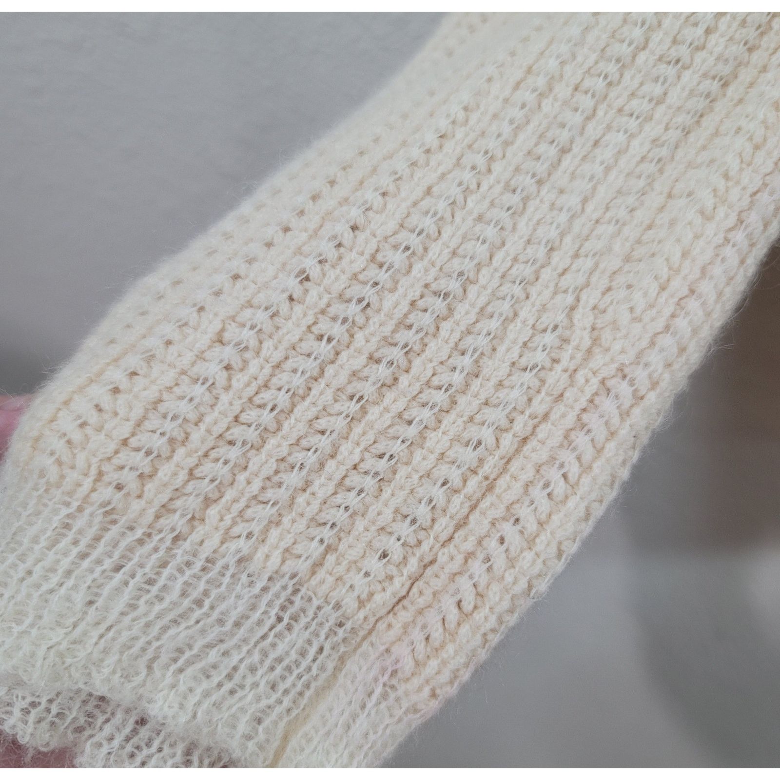 Ann Taylor Ann Taylor Cream Cowl Neck Knitted Wool Mohair Sweater M Size M / US 6-8 / IT 42-44 - 6 Thumbnail