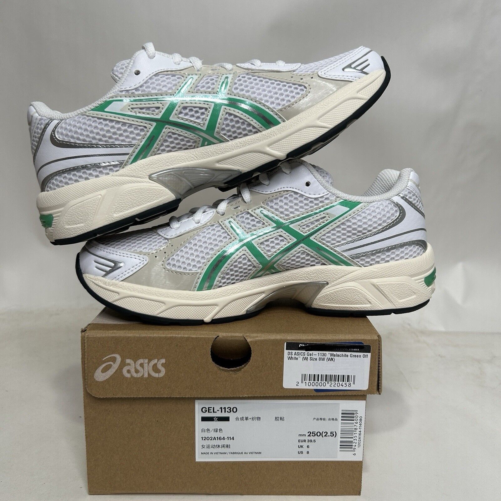 Asics ASICS Gel-1130 “White Malachite Green” 2024 Size US 8 / IT 38 - 3 Thumbnail