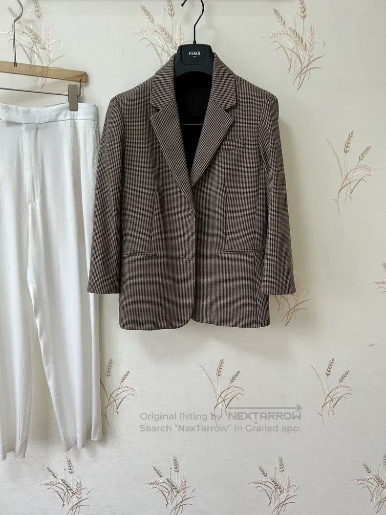 The Row The Row size 10 Classic Plaid Wool Blazer Size US L / EU 52-54 / 3 - 1 Thumbnail