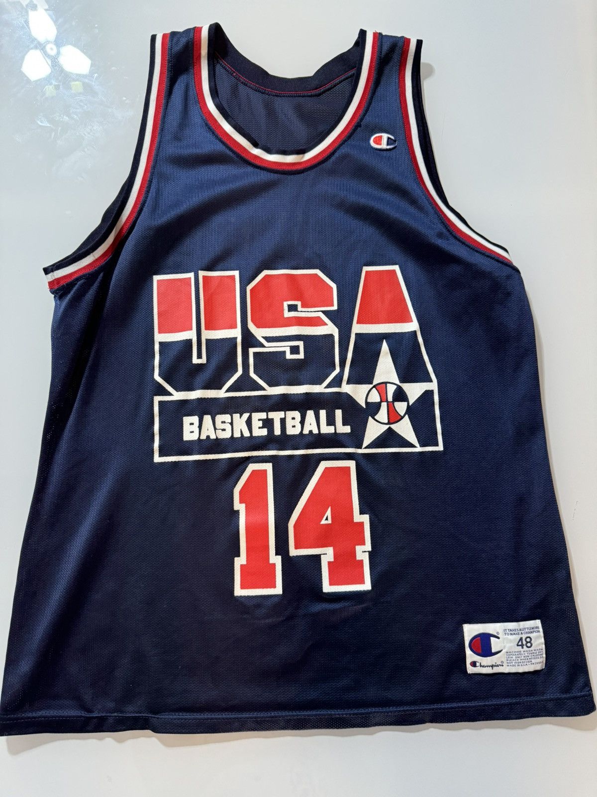 Champion × NBA × USA Olympics Alonzo Mourning TEAM USA BASKETBALL #14 Size US M / EU 48-50 / 2 - 1 Thumbnail
