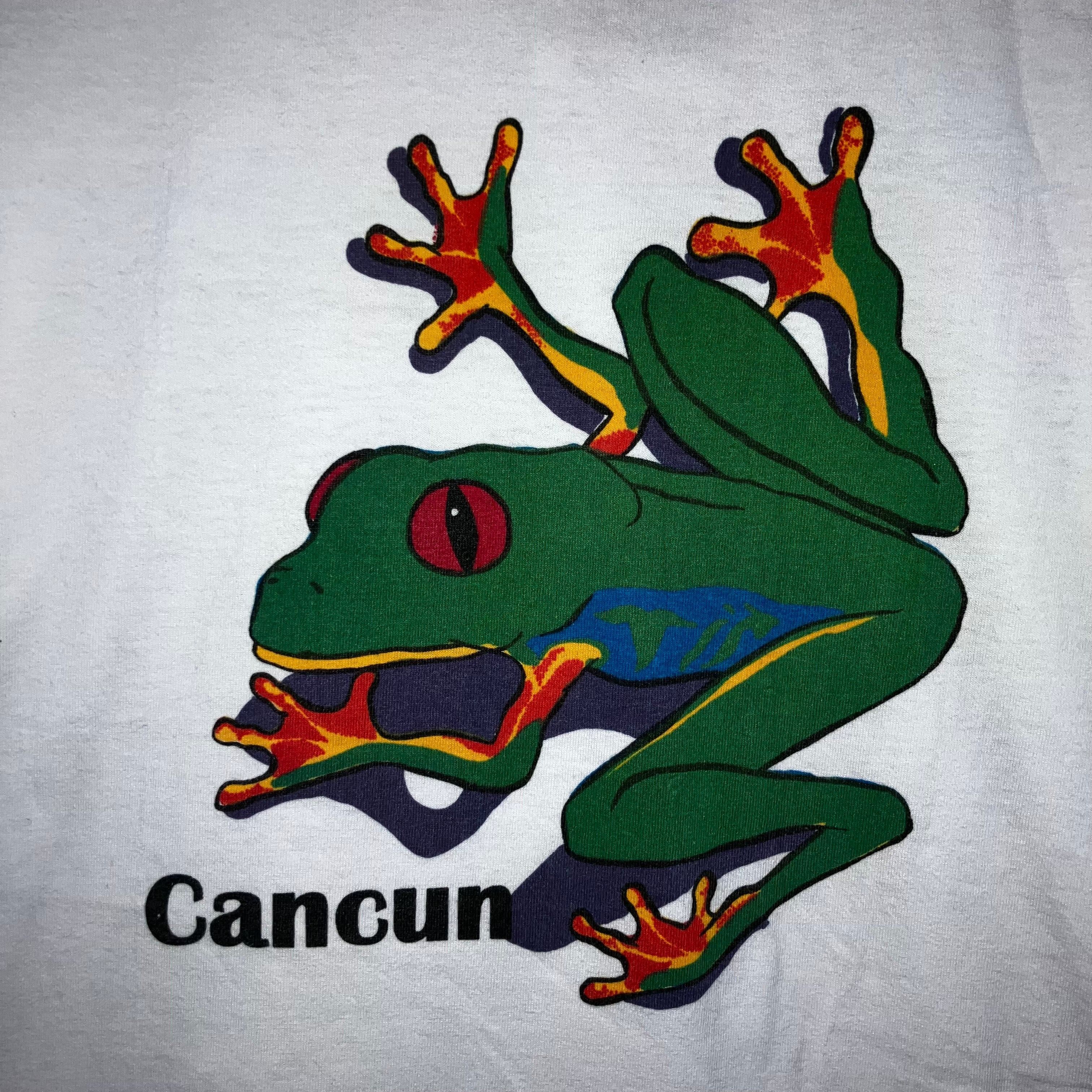 Vintage Vintage 90s Cancun Mexico Frog Graphic Tee Size XL Size US XL / EU 56 / 4 - 4 Thumbnail