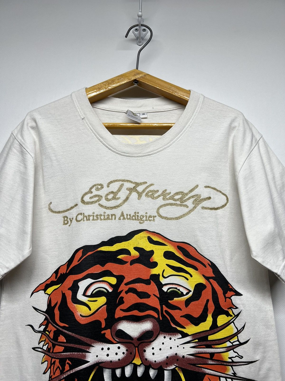 Christian Audigier × Ed Hardy × Vintage Vintage Y2k Ed Hardy 🤍 Tigger Big Logo T-Shirt 00’s Size M / US 6-8 / IT 42-44 - 5 Thumbnail