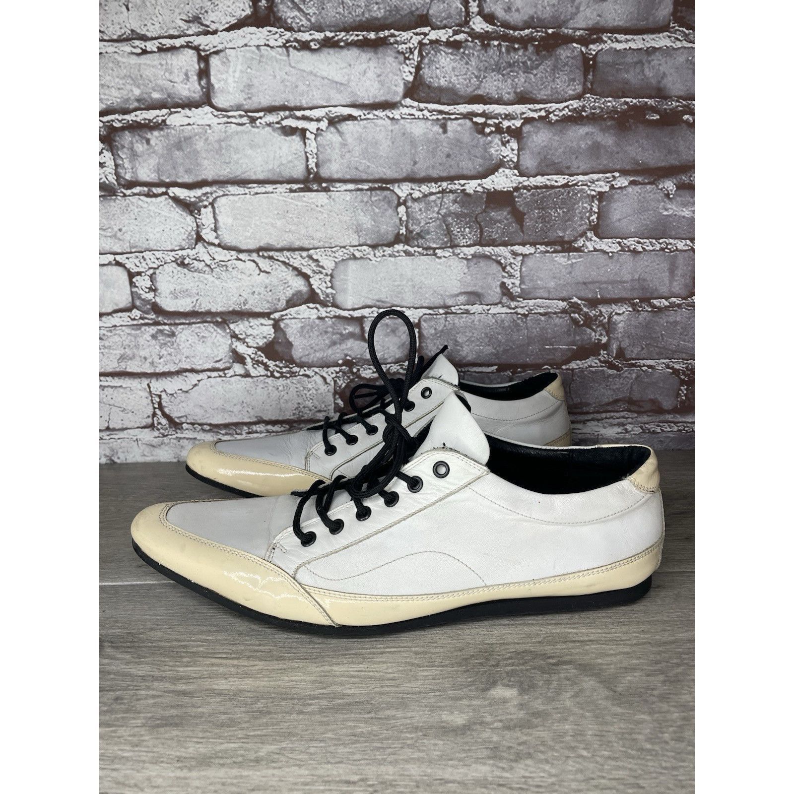 Vice Le Voice White Patent Leather Pointed Toe Oxfords Dress Shoe Size US 10.5 / EU 43-44 - 18 Thumbnail