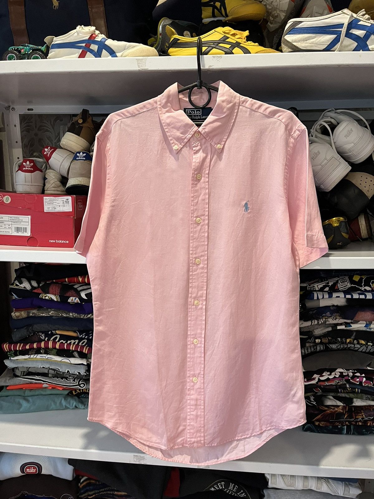 Polo Ralph Lauren Vintage RALPH LAUREN Linen Striped Short Sleeved Silk Shirt Size US S / EU 44-46 / 1 - 2 Thumbnail