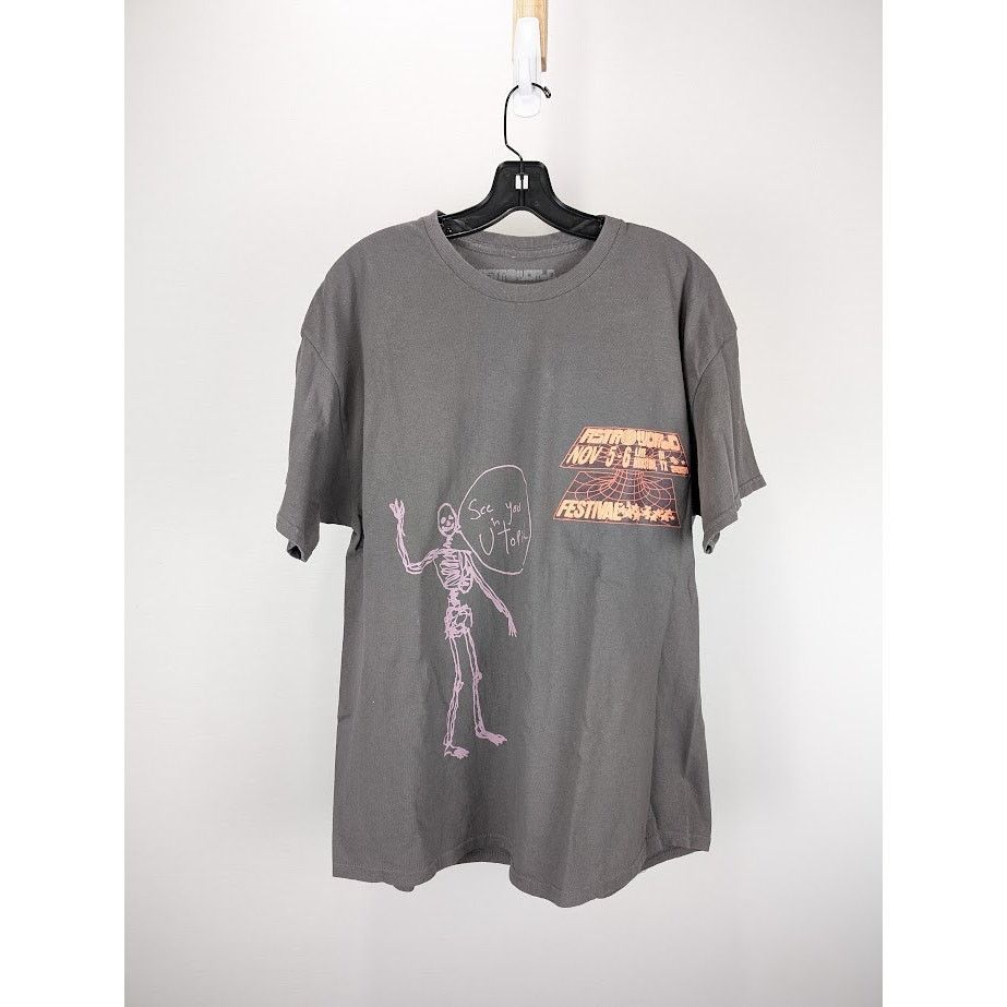 Travis Scott o1rshd1 Astrofest Open Your Eyes Tee Shirt in Grey Size US L / EU 52-54 / 3 - 1 Thumbnail
