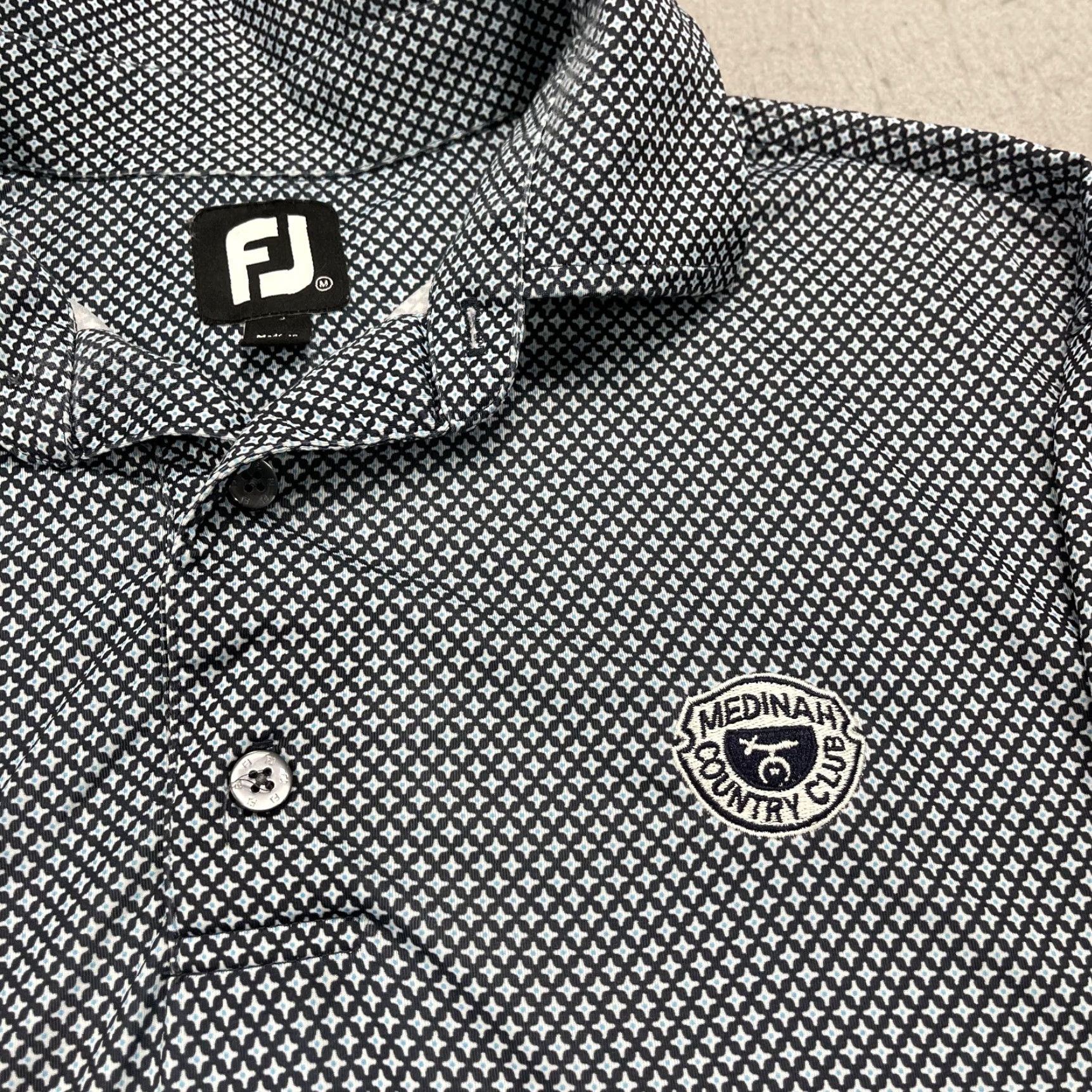 Footjoy FootJoy Medinah Country Club Polo Shirt Mens M Blue Logo Golf Performance Polo Size US M / EU 48-50 / 2 - 3 Thumbnail