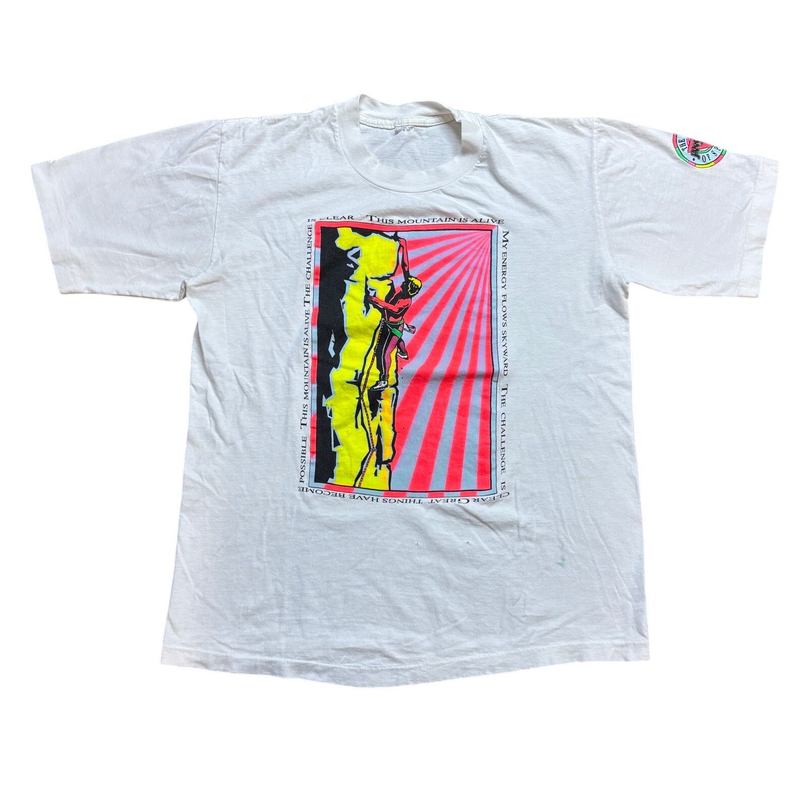 Jansport × Vintage VTG 90s Jansport The Power of Sports Rock Climbing Shirt M Size US M / EU 48-50 / 2 - 1 Thumbnail