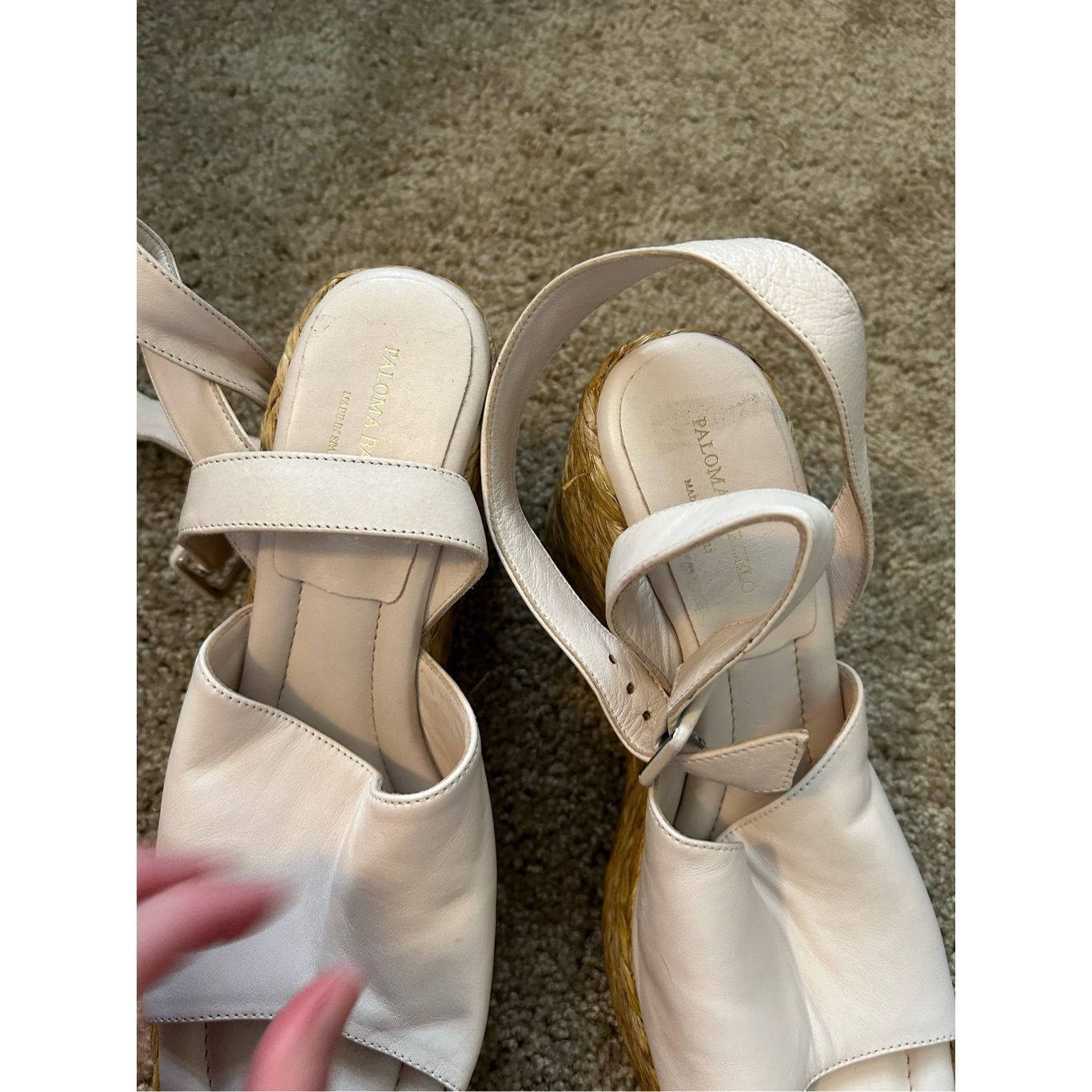Paloma Bercelo Paloma Barceló Clama Jute-Wedge Sandals Glacial Pink, Sz EU Size US 9 / IT 39 - 13 Thumbnail