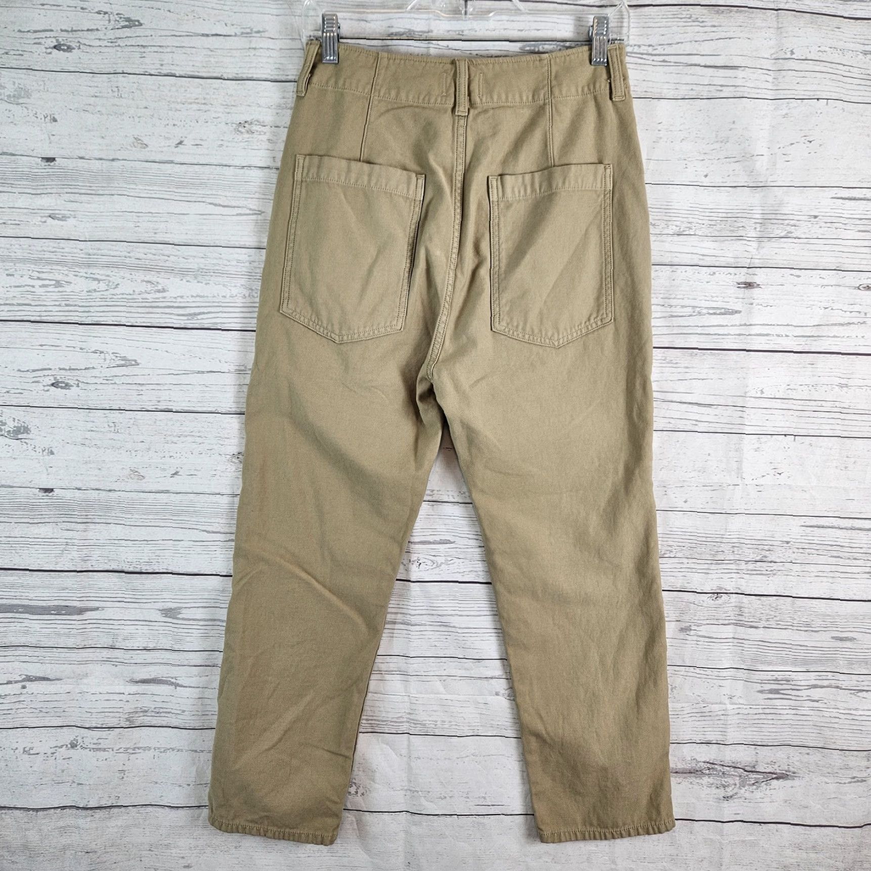 Citizens Of Humanity Citizens of Humanity Womens Pony Boy Utility Cropped Pants Sz 23 Tan Button Fly Cropped Leg Womens Pants 23 Size 40" / US 18 - 3 Thumbnail