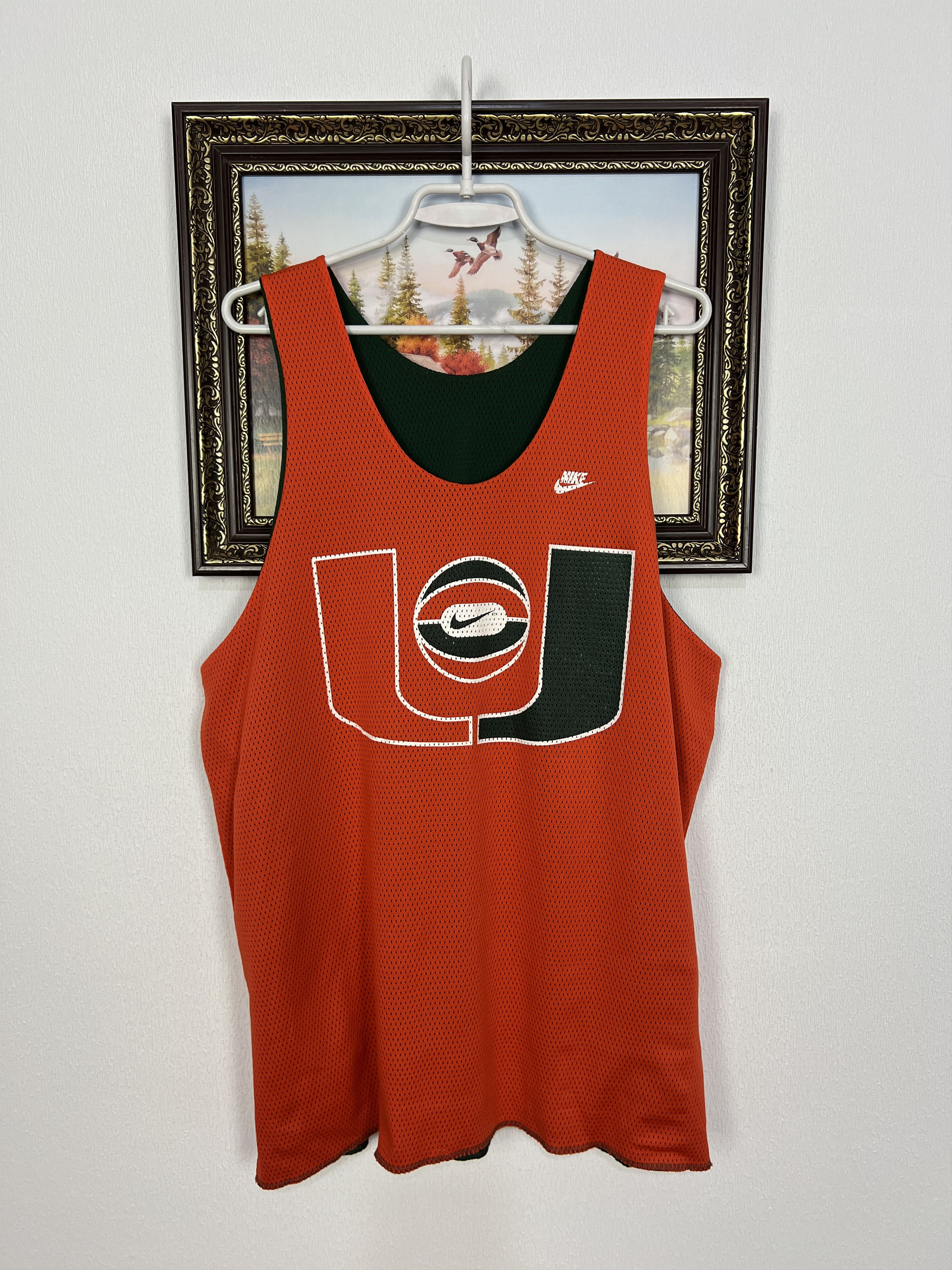 Nike Vintage 90's Miami Hurricanes Basketball Reversible Jersey Size US L / EU 52-54 / 3 - 1 Thumbnail