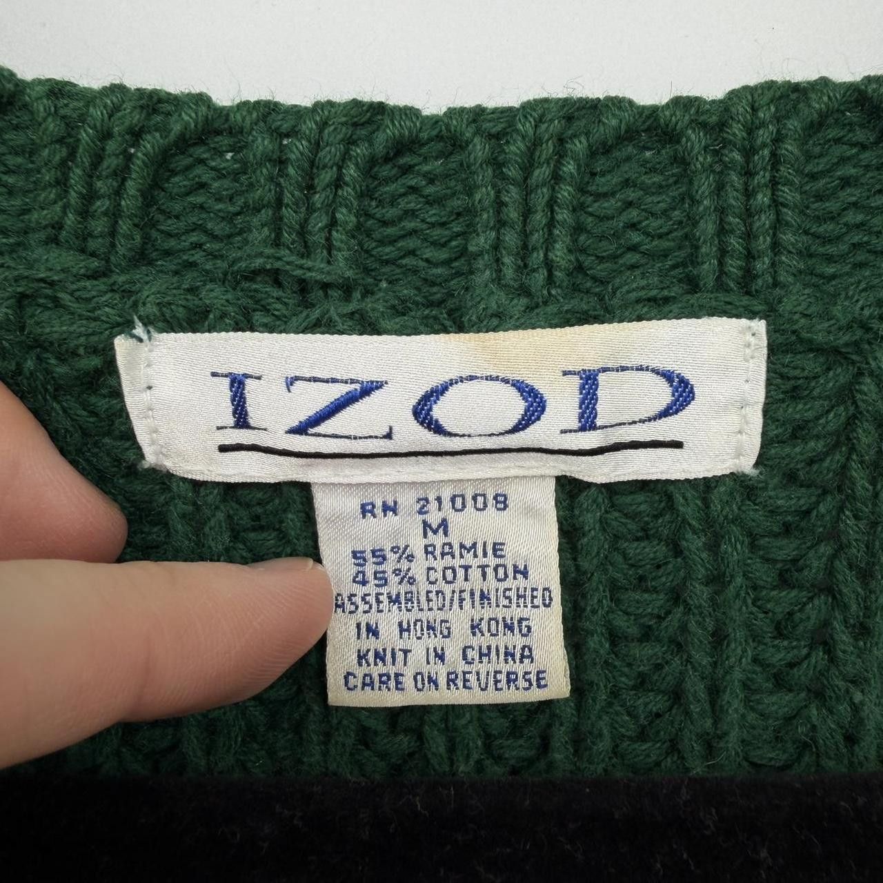 Izod Vintage Izod Womens Green Knit Size M / US 6-8 / IT 42-44 - 2 Thumbnail