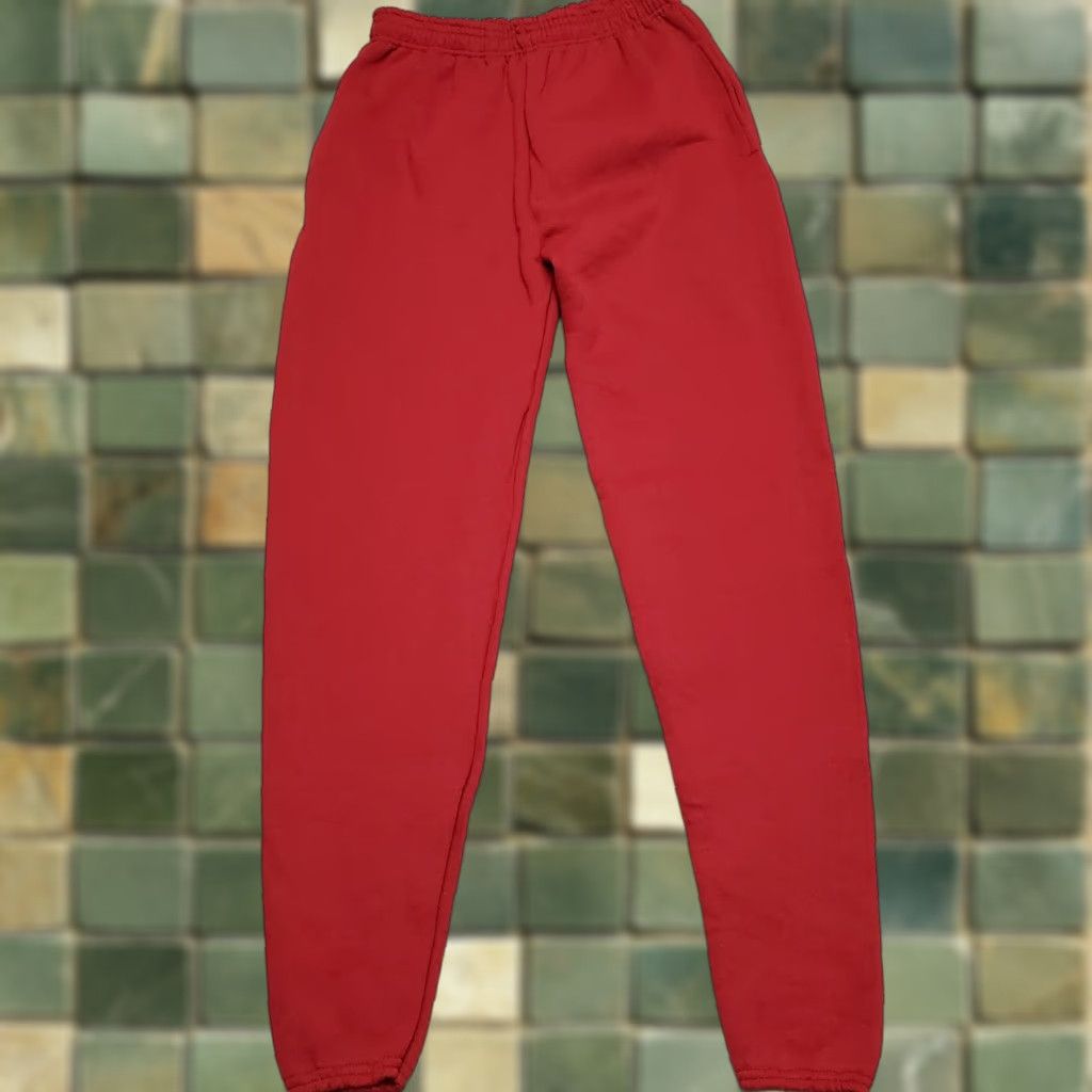 Vintage VINTAGE Pro Spirit Sweat Pants Mens S Red Cotton Blend Made in USA Y2K 90s Sweatpants Mens Red USA Cotton Blend Pro Spirit Pants S Size US 29 - 1 Thumbnail