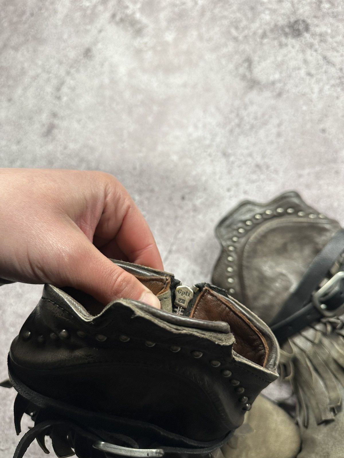 A.S.98 💀RARE💀 A.S 98 Vintage Leather Western Boots Avant Garde Size US 7 / EU 40 - 19 Thumbnail