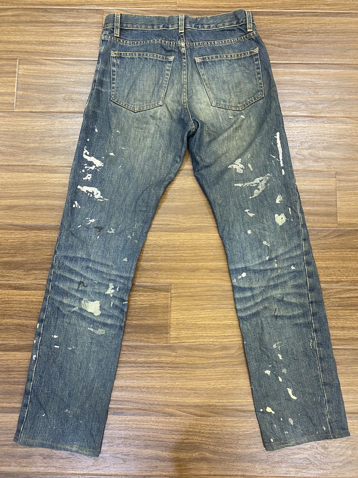 Helmut Lang × Jean × Vintage OG 1998 HELMUT LANG Splatted Painter Jeans Size US 31 - 2 Thumbnail