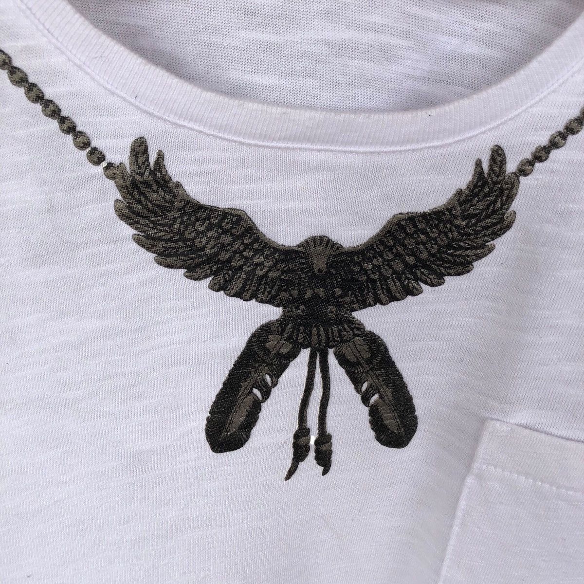 Tornado Mart 2000s japanese SEMANTIC DESIGN feather neclace tshirt Size US L / EU 52-54 / 3 - 4 Thumbnail