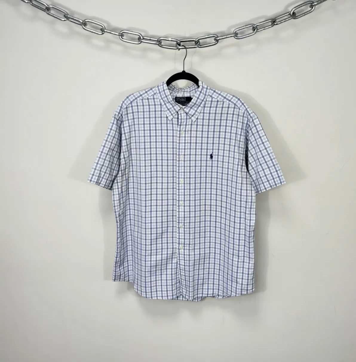 Polo Ralph Lauren × Ralph Lauren × Vintage Vintage Polo Ralph Lauren Y2K Checkered Short Sleeve Shirt Size US XL / EU 56 / 4 - 1 Thumbnail