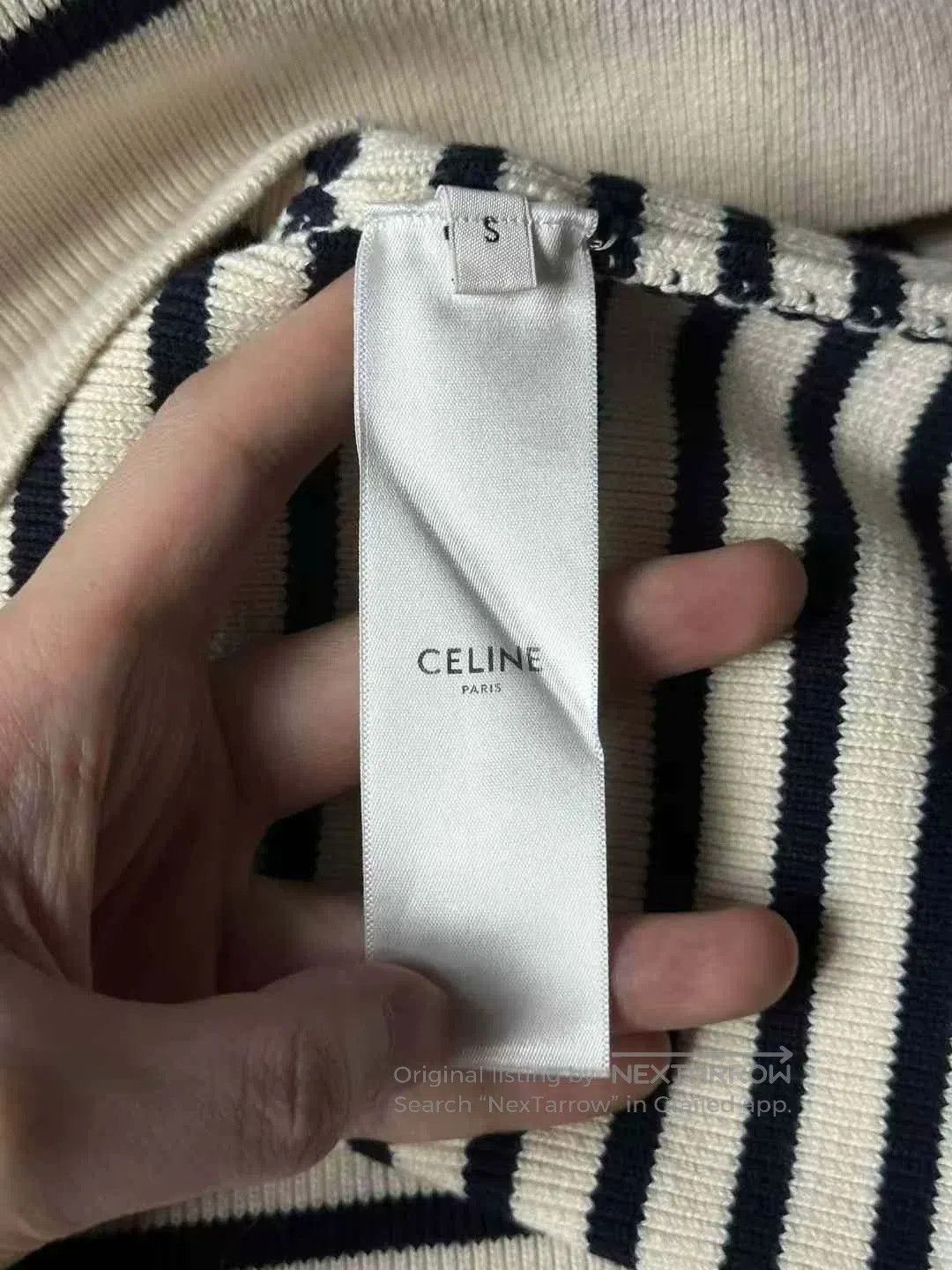 Celine celine striped knit sweater with gold accents. Size S / US 4 / IT 40 - 5 Thumbnail