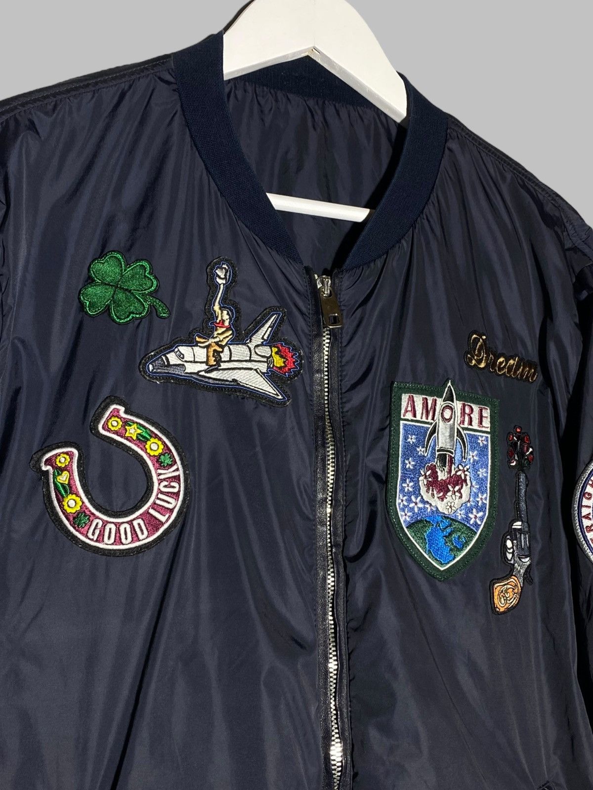 Dolce & Gabbana Dolce Gabbana Designers Patch Logo Nylon Bomber Jacket Size US M / EU 48-50 / 2 - 5 Thumbnail
