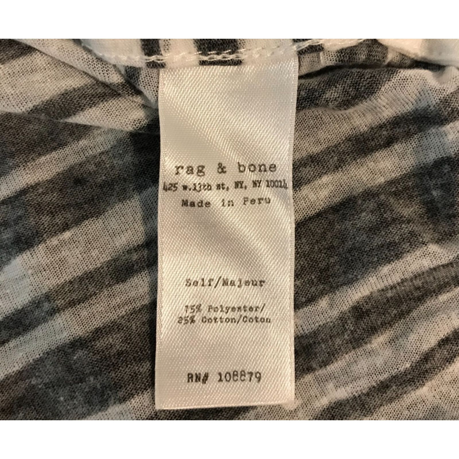 Rag & Bone Rag & Bone for Nordstrom Black & White Knit Stripped Tank Size S / US 4 / IT 40 - 7 Thumbnail