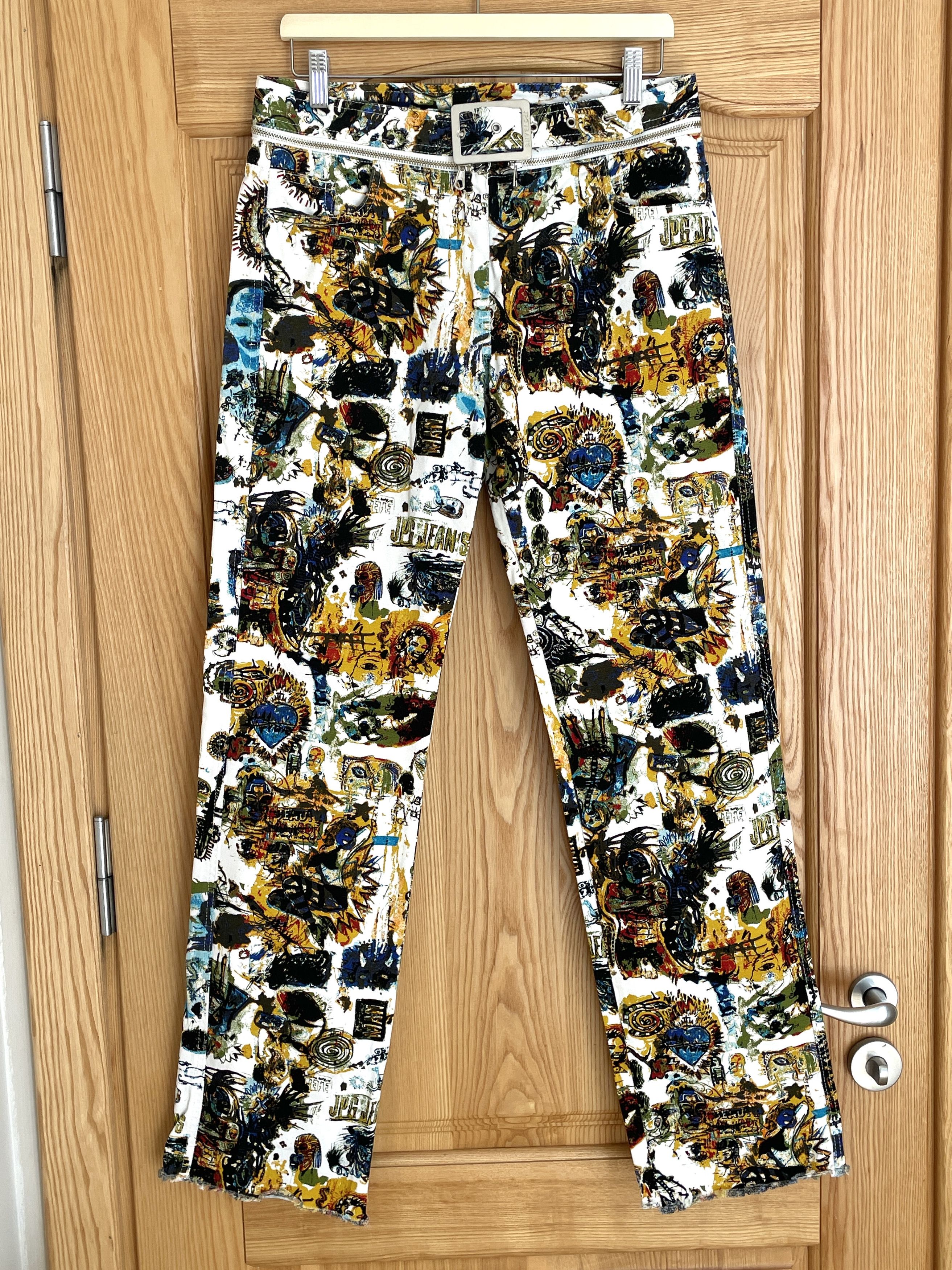 Jean Paul Gaultier Jean Paul Gaultier SS2000 punk Basquiat print unisex pants Size 30" / US 8 / IT 44 - 9 Thumbnail