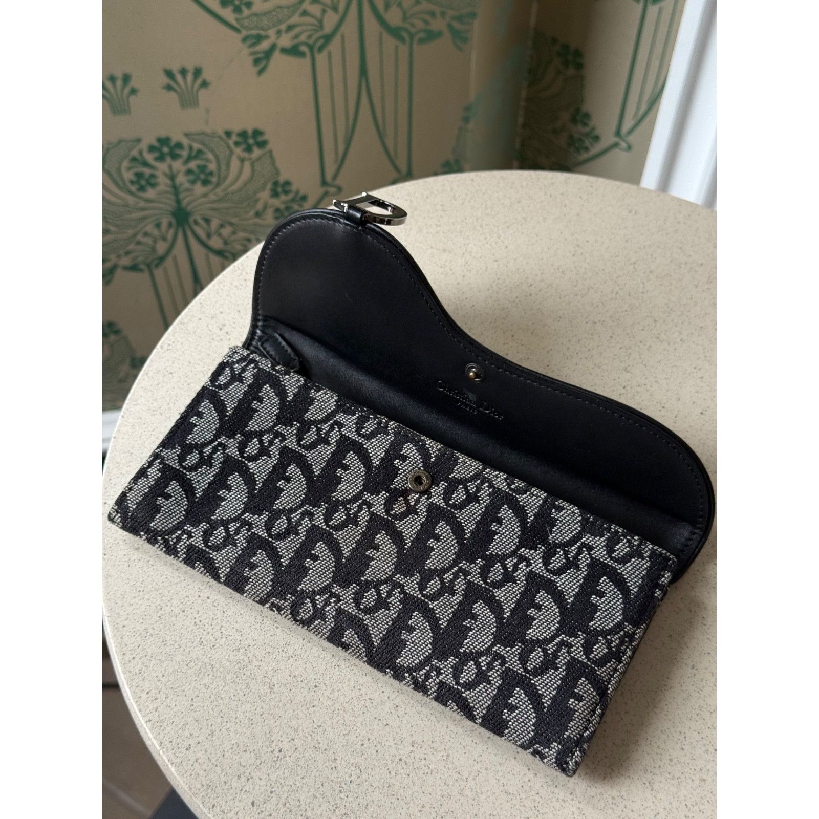 Dior DIOR Saddle Long Wallet Oblique Jacquard Navy Grey Size ONE SIZE - 13 Thumbnail