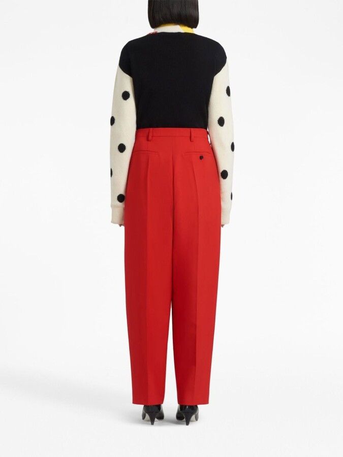 Marni o1srvl11e0624 Trousers in Red Size 26" / US 2 / IT 38 - 4 Thumbnail
