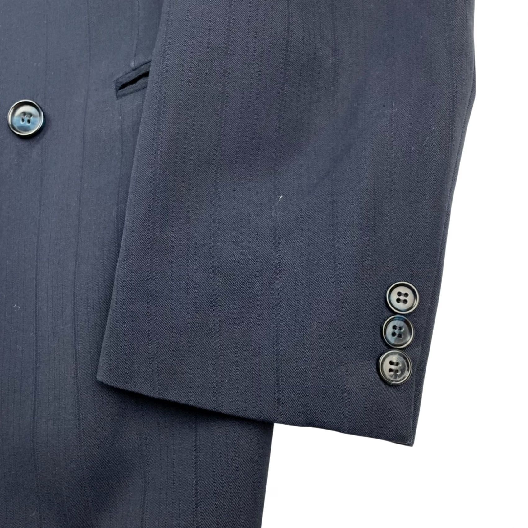 Pierre Cardin VINTAGE Pierre Cardin Men's Blazer 42 Short Wool Double-Breasted Navy Blue 4-Button Notch Lapel Size US 42 / EU 58 - 4 Thumbnail