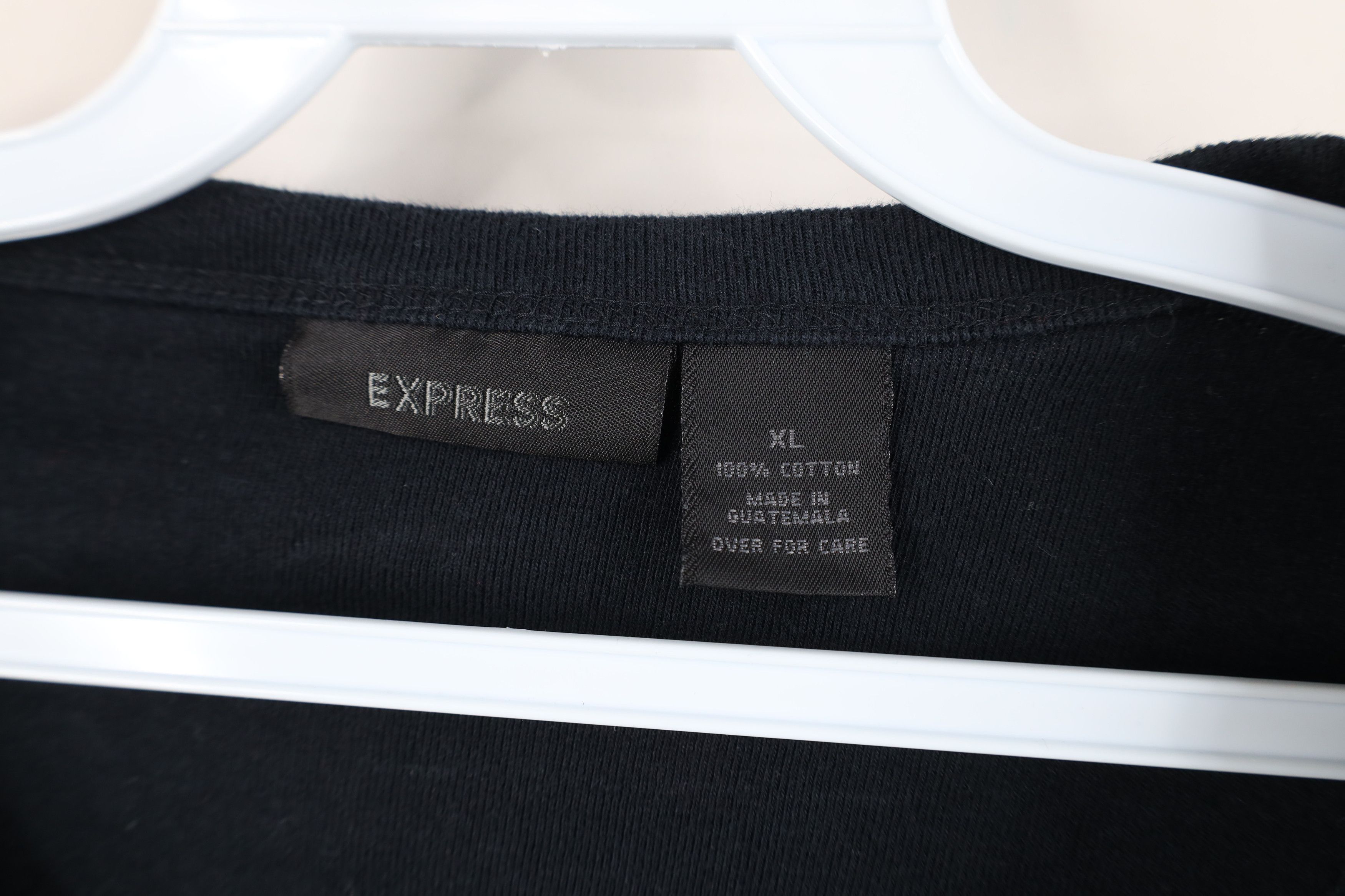 Express Vintage Express Block Ribbed Knit Long Sleeve T-Shirt Black Size US XL / EU 56 / 4 - 4 Thumbnail