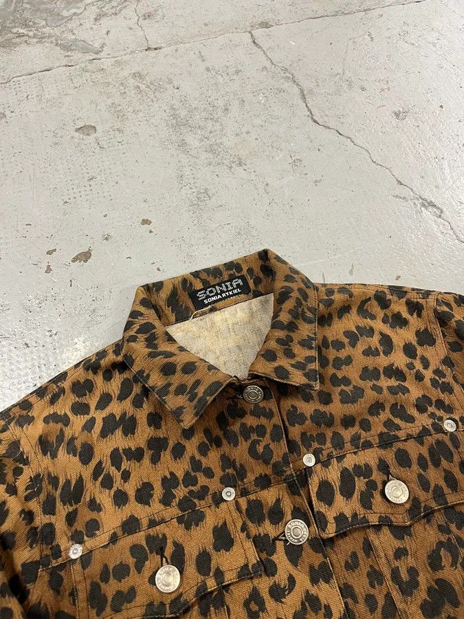 Vintage Sonia Ryckiel Brown Leopard Print Jacket Size S / US 4 / IT 40 - 5 Thumbnail