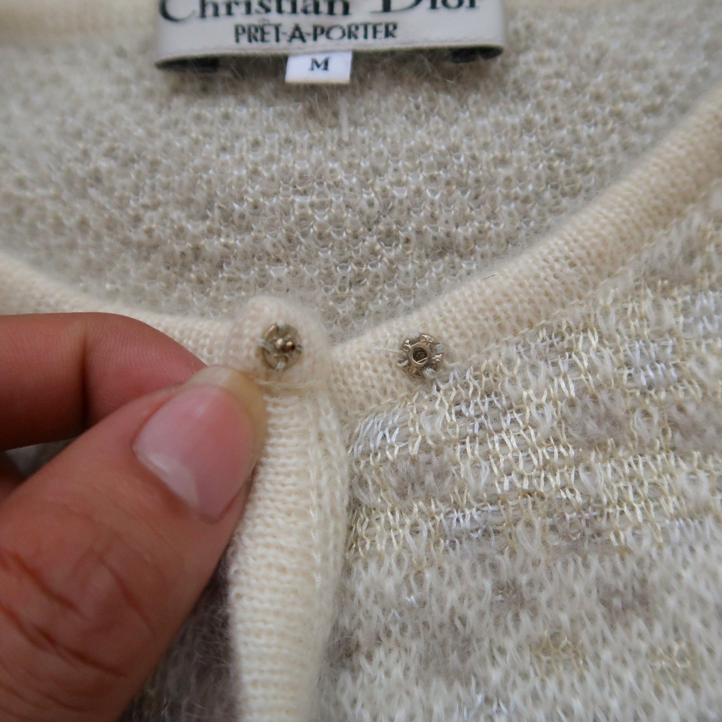 Christian Dior Monsieur Christian Dior Pret a Porter Fuzzy Cardigan Floral Monogram Size US M / EU 48-50 / 2 - 6 Thumbnail