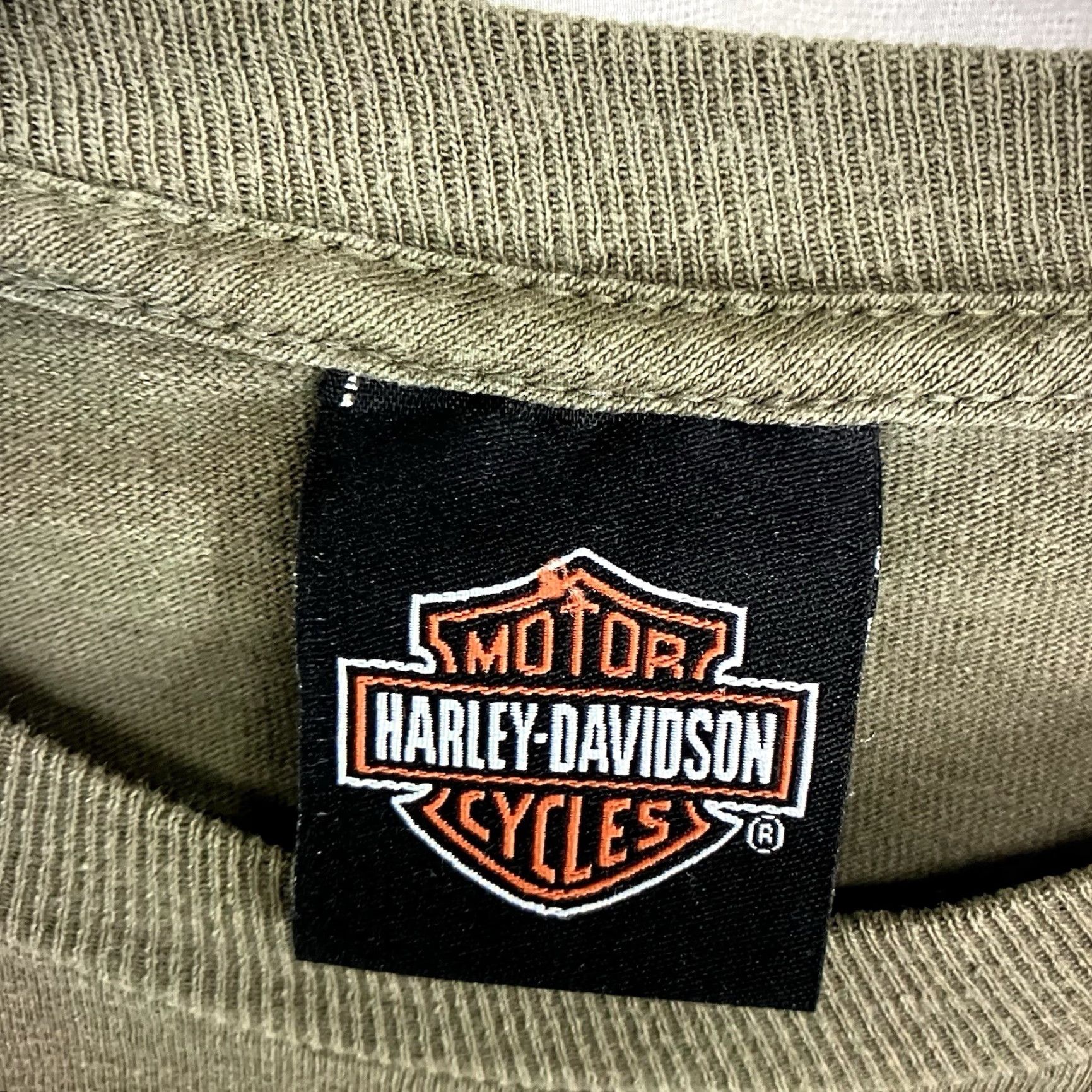 Harley Davidson VINTAGE Harley-Davidson T-Shirt Men Small Army Green Graphic Print Crew Neck Cotton Retro Outdoor Size US S / EU 44-46 / 1 - 6 Thumbnail