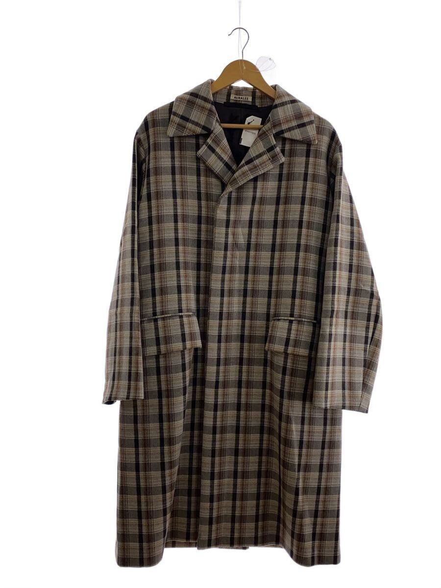 Auralee Gray Wool Double Face Check Soutien Collar Co Size US L / EU 52-54 / 3 - 1 Thumbnail