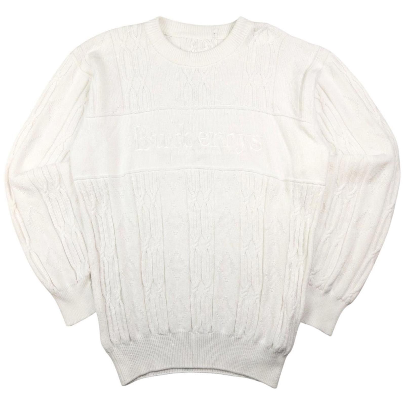Burberry Vintage Burberry Embroidered Cable Knit Jumper Size S Size US S / EU 44-46 / 1 - 1 Thumbnail