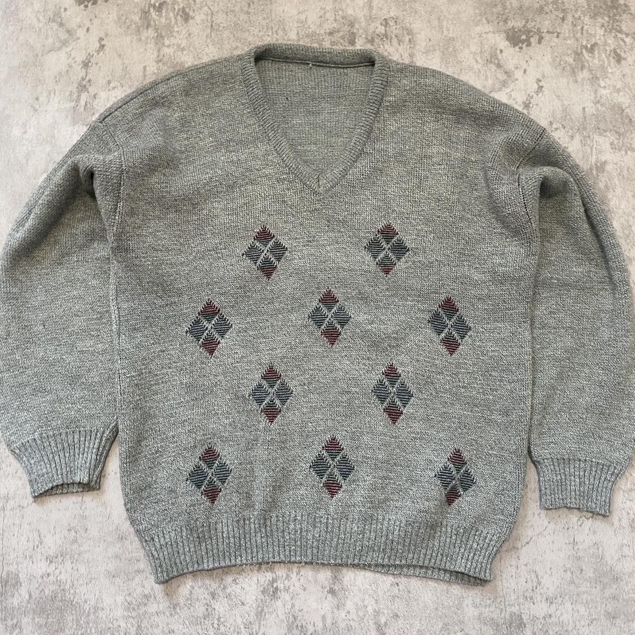 Other Grey vintage 90s knitted jumper knitwear Size US L / EU 52-54 / 3 - 1 Thumbnail
