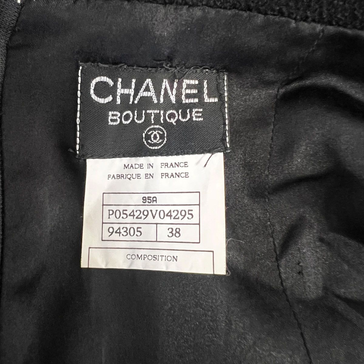 Chanel CHANEL 1995AW BOUTIQUE Black Sequined Tweed Jacket Skirt Set Size S / US 4 / IT 40 - 15 Thumbnail